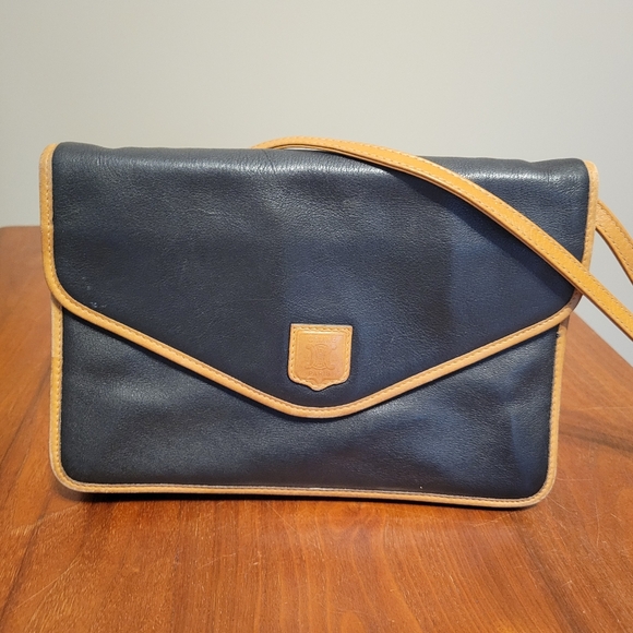 Celine Black and Tan Crossbody Bag